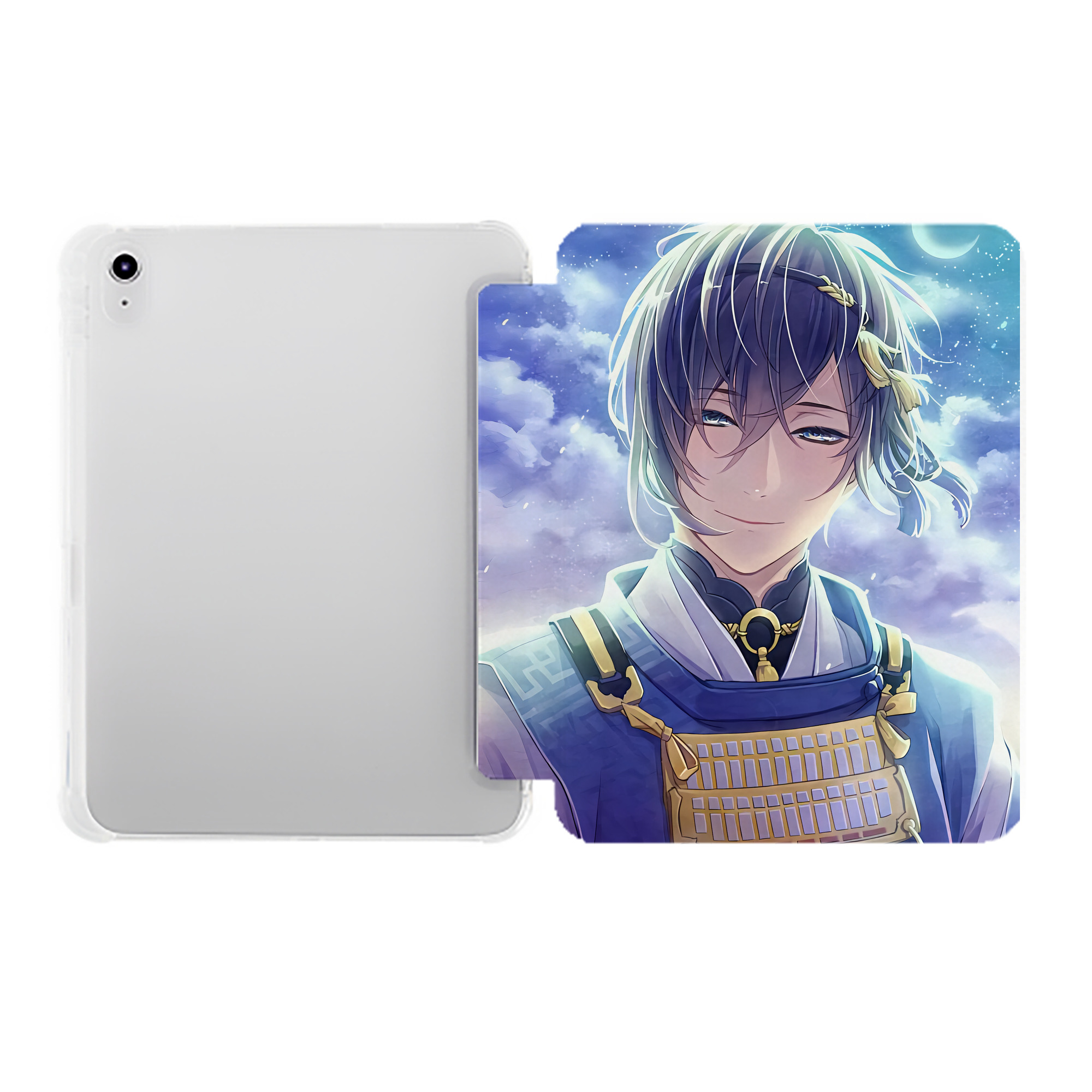 （画像用） 刀剣乱舞 Touken Ranbu IPad ケース ペン収納付き 三つ折りスタンド PUレザー×シリコン 対応機種9.5/10.5/10.9インチ